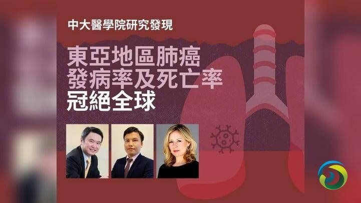 港中大研究：东亚地区肺癌发病率及死亡率冠全球