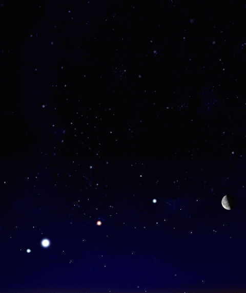 星空有约|趣味一幕!木金火土“四星一线”连续5天来伴月