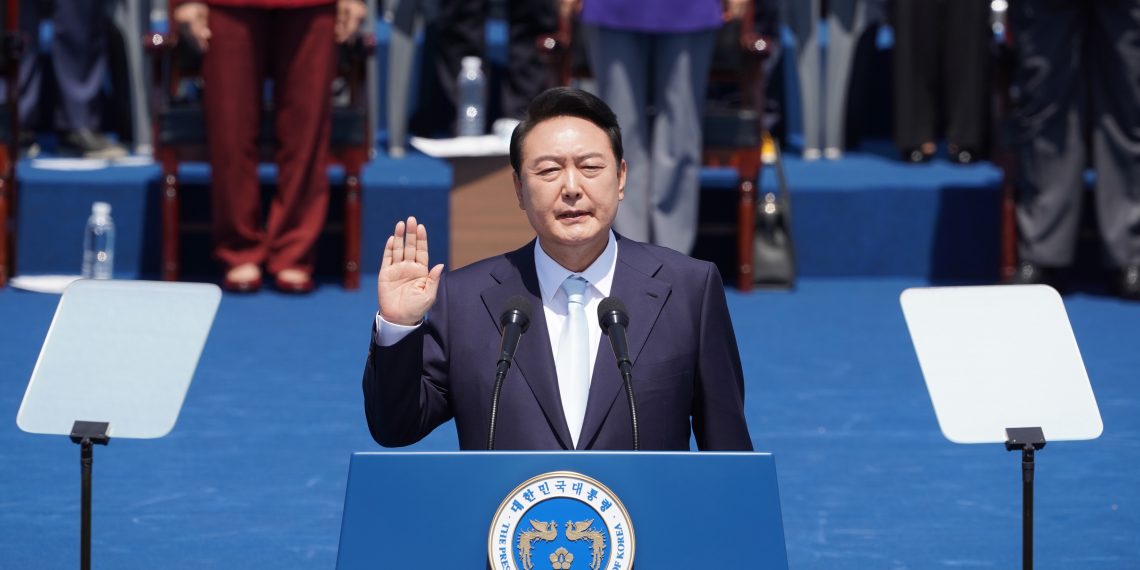 尹锡悦宣誓就任韩国总统