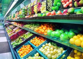 超市 水果 蔬菜 例图。
