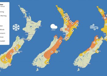 新西兰天气：坎特伯雷内陆和奥塔哥先有大雨后转降雪