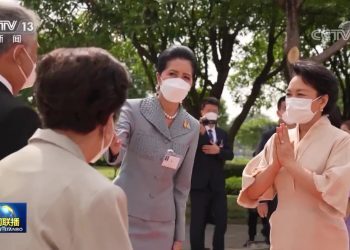 彭丽媛参观甘拉雅尼音乐学院（视频）