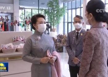 （视频）彭丽媛与其他领导人配偶参观大城府国家艺术博物馆