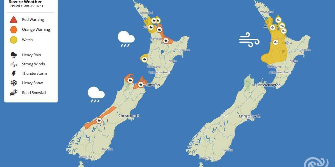 新西兰:未来几天还会有更恶劣天气,南岛部分地区将出现强雷暴
