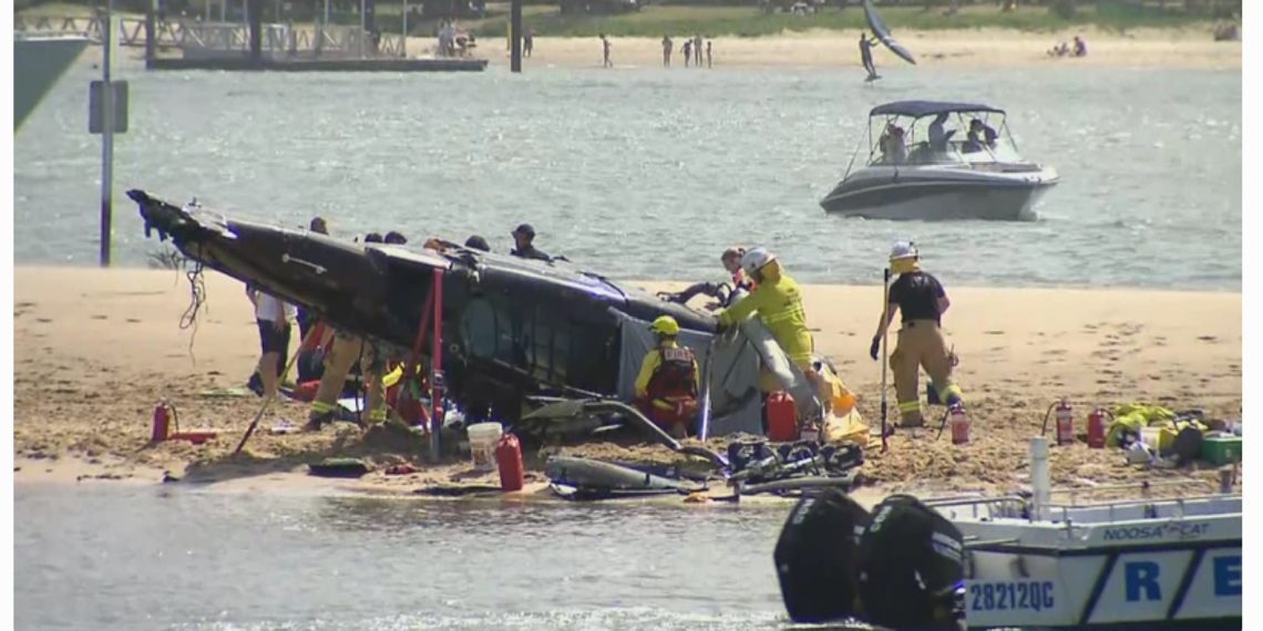澳大利亚黄金海岸发生两架观光直升机相撞事故 4人丧生3人重伤