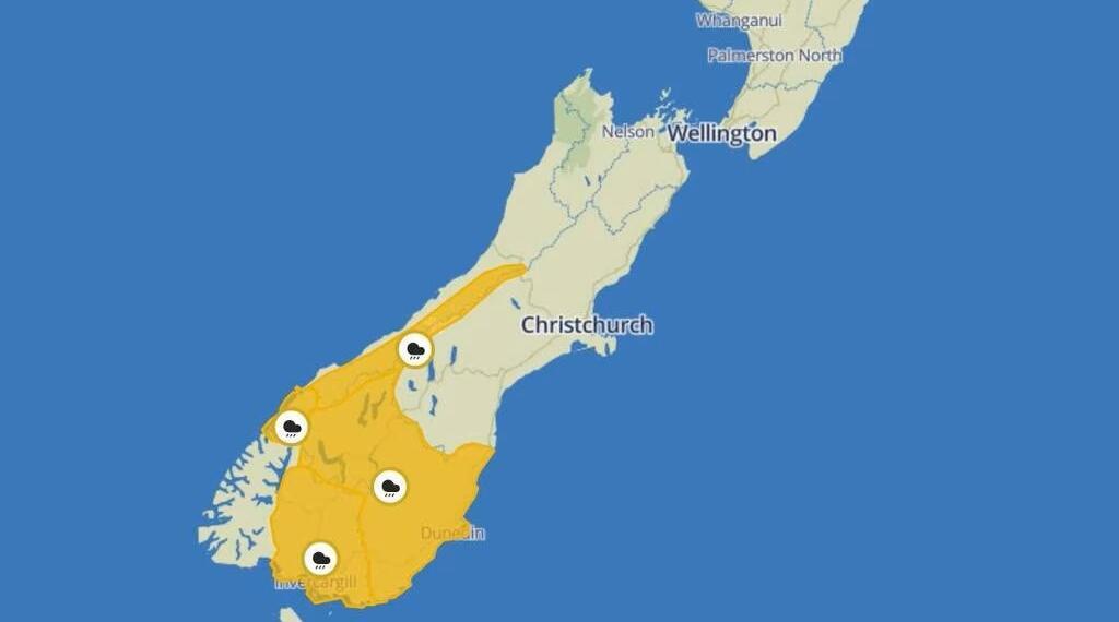 新西兰南岛周三将遭遇突如其来的寒流和大雨