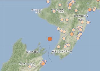 新西兰北岛南部海域发生 6.3 级地震