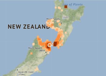 新西兰南岛上部皮克顿附近发生 4.8 级中等地震