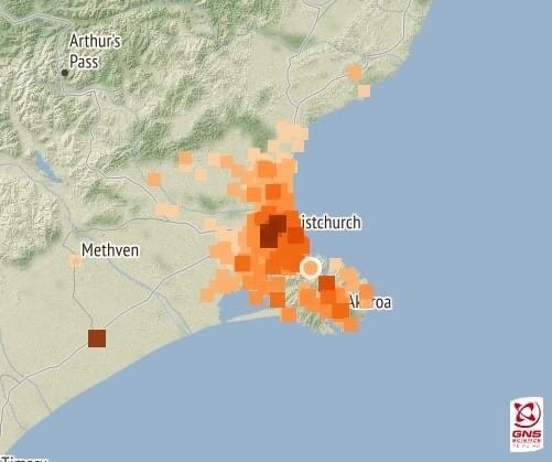 与北岛东海岸持续地震相呼应 基督城周六中午亦发生4.7 级地震
