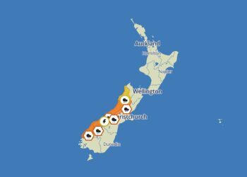 新西兰南岛西海岸已发布多个暴雨、大风和雷暴预警