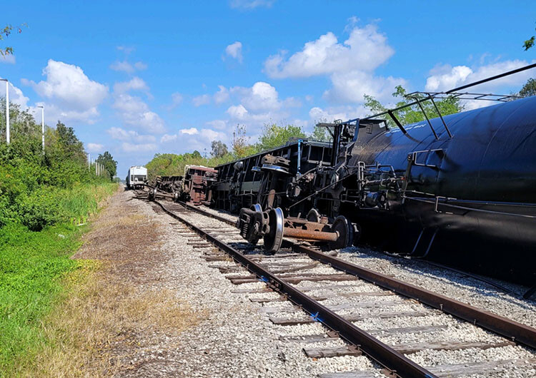 Another chemical train derails in US