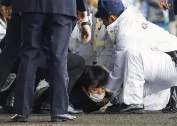 4月15日，在日本和歌山县和歌山市杂贺崎渔港，嫌疑人被警方控制。