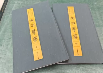 4月20日在新闻发布会现场拍摄的《天回医简》。