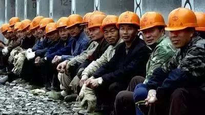 中国农民工。