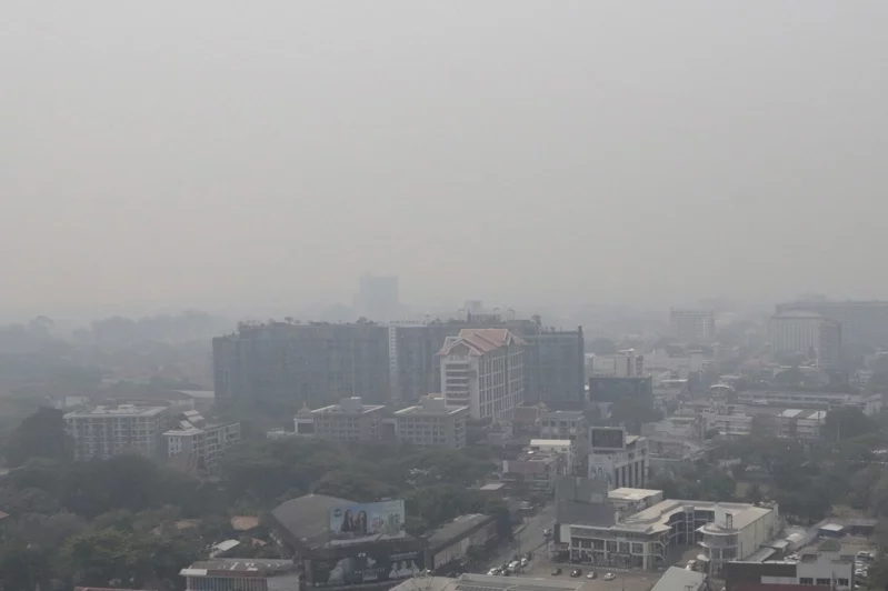 泰国北部旅游胜地清迈PM2.5空气污染浓度浓度飙升至危险等级