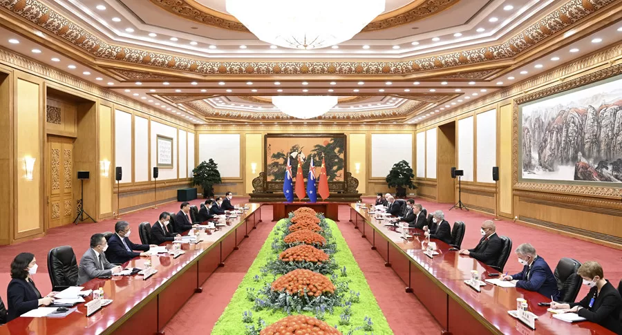 6月27日下午，中国国家主席习近平在北京人民大会堂会见来华进行正式访问的新西兰总理希普金斯。