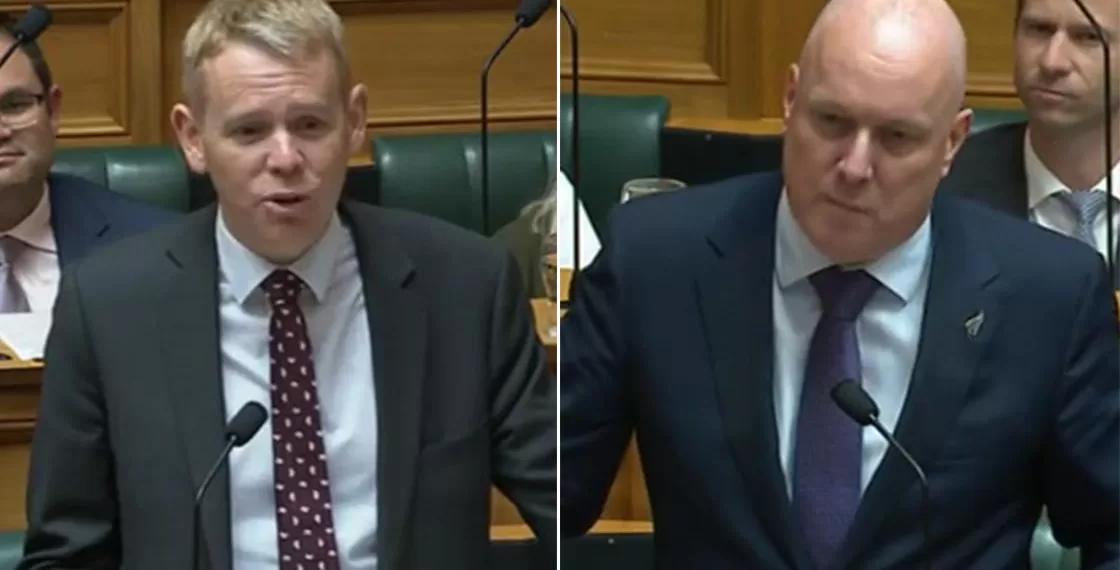 Chris Hipkins and Christopher Luxon.