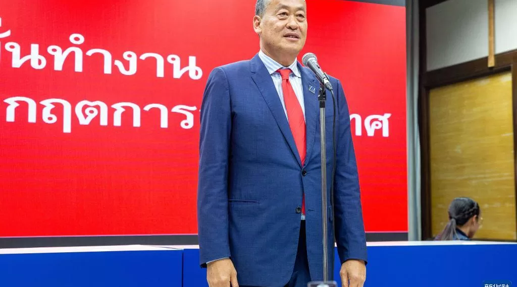 8月22日，在泰国曼谷，当选新一任泰国总理的赛塔·他威信接受媒体采访。
