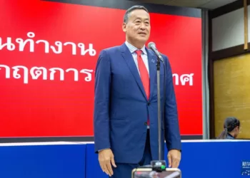 8月22日，在泰国曼谷，当选新一任泰国总理的赛塔·他威信接受媒体采访。