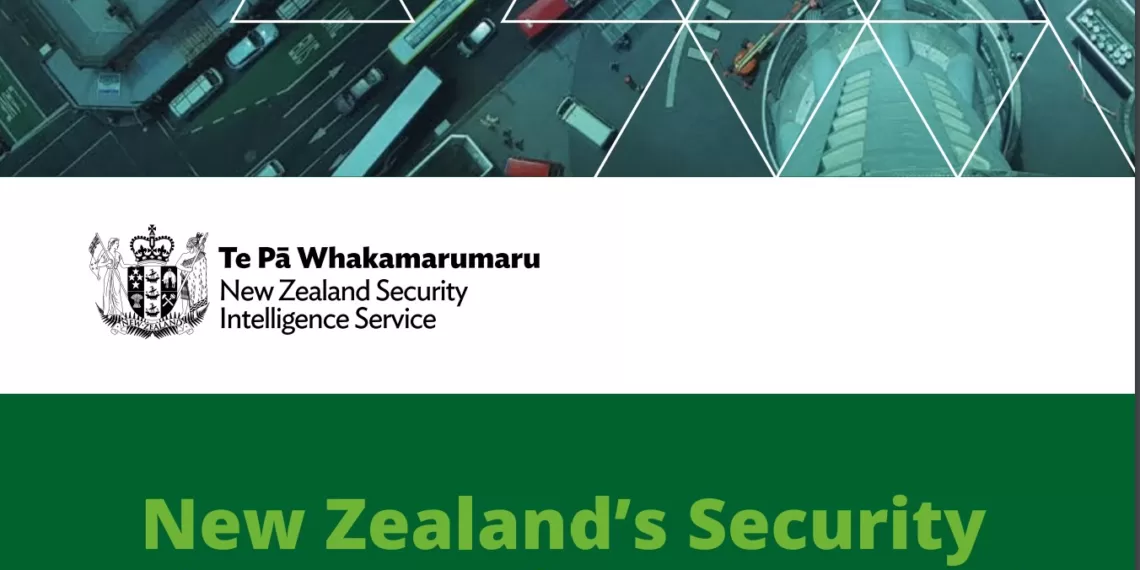 《2023 年安全威胁环境》(New Zealand’s Security Threat Environment 2023 )报告封面截图。
