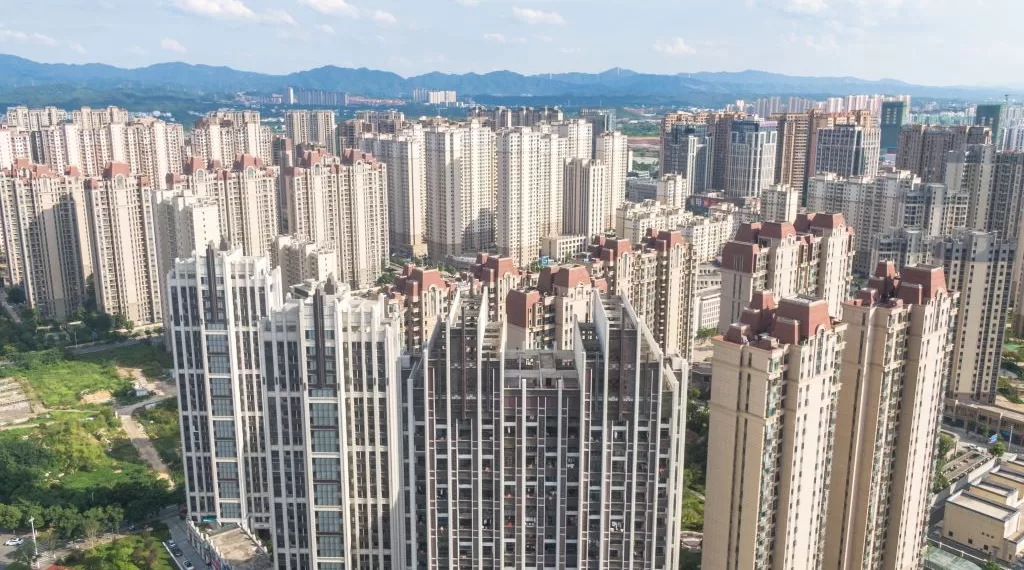 资料图为江西省赣州市一处住宅小区。