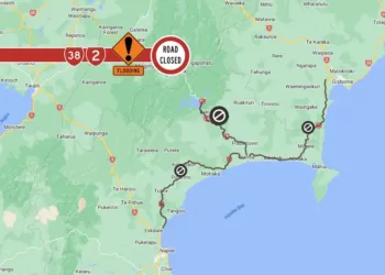 恶劣天气导致北岛东部部分道路封闭。