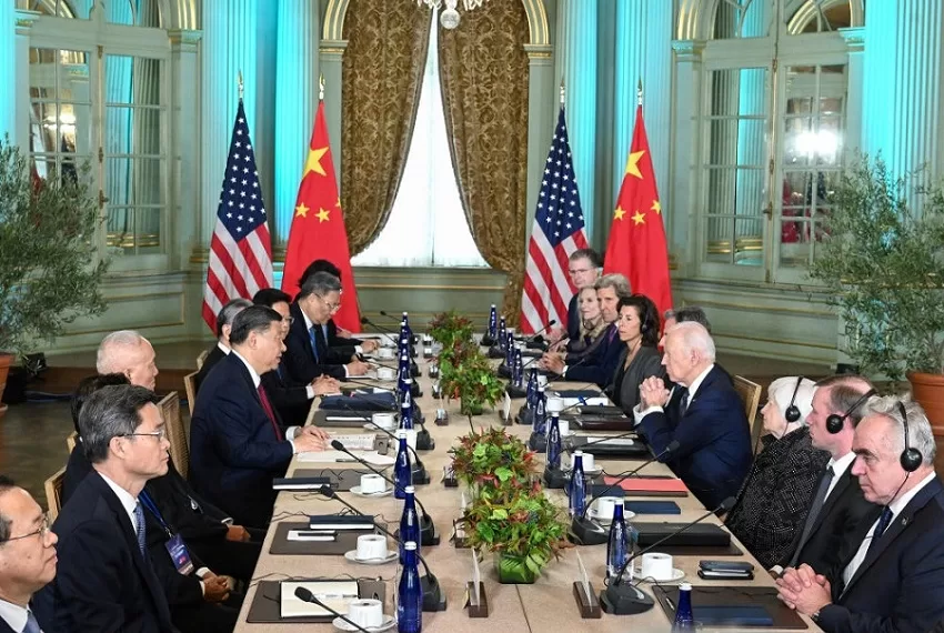 习近平同美国总统拜登举行中美元首会晤
