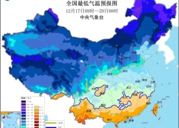 中國遇寒潮　0℃線可南壓到貴州至江南北部