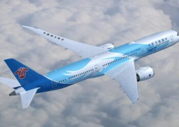 中国南方航空787梦想飞机。