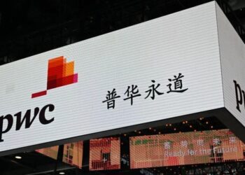 普华永道标牌。